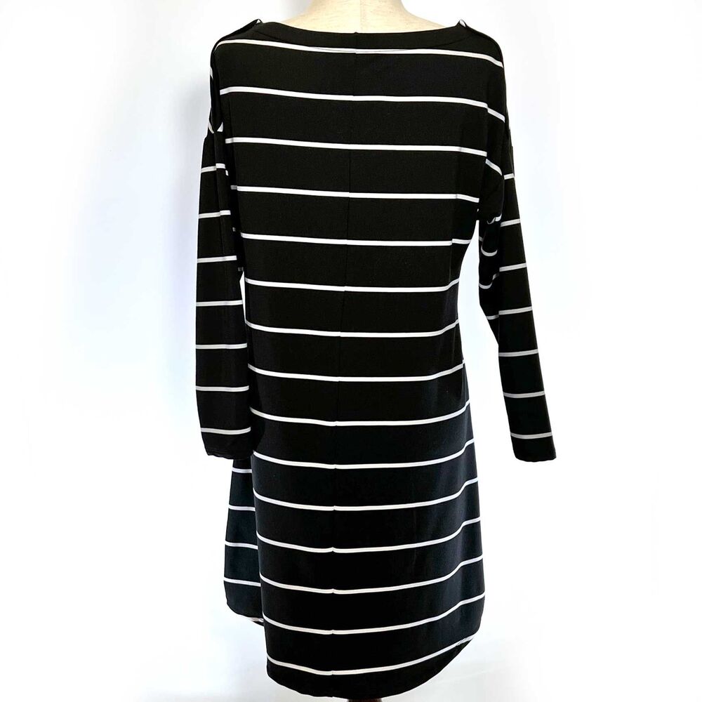 Maurices 24/7 Black & White Stripe Shift Dress - Picture 3 of 7